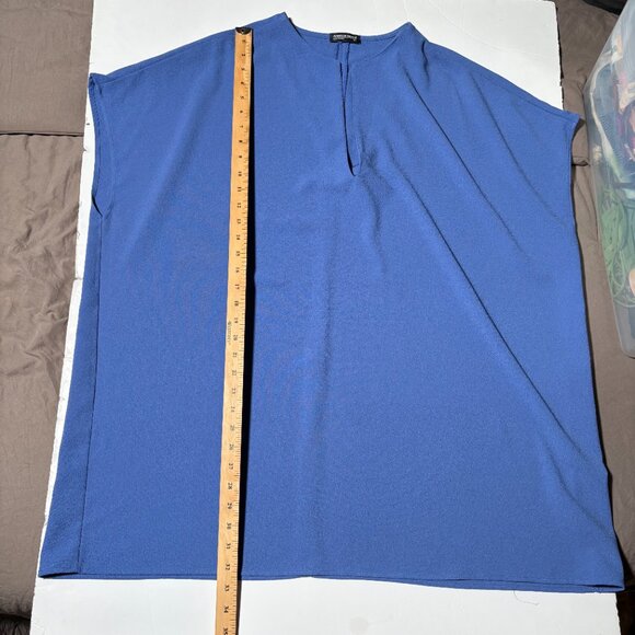 American Apparel Cobalt Blue V-Neck Comfortable Dress Size M/L - Picture 12 of 12